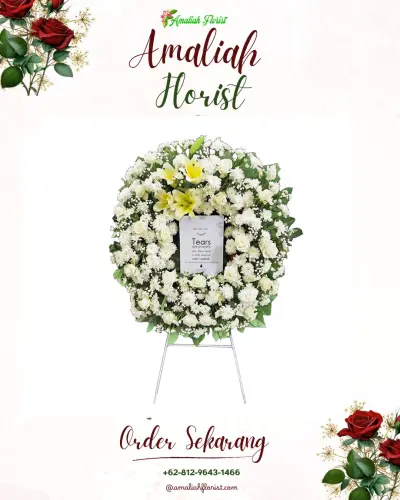 Krans Bunga Duka Cita di Kutamandiri